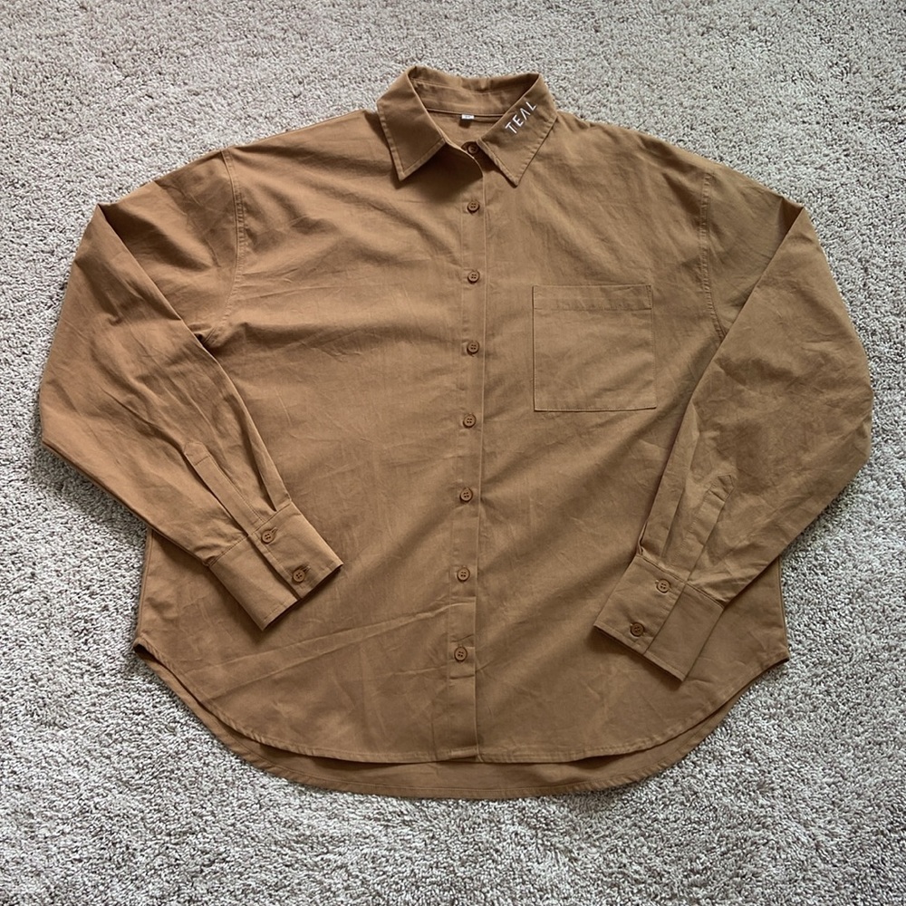 Active by Teal • Canvas Long Sleeve Cover Up Taupe